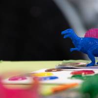 Painted Plastic Dinosaur